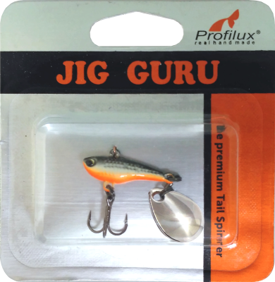 Джиг-блесна Тэйл-Спиннер ( 5 гр)  цв.302 ("Серебро"-черноспинка) Джиг-блесна Тэйл-Спиннер ( 5 гр)  цв.302 ("Серебро"-черноспинка)