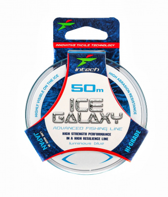 Леска Intech Ice Galaxy 50м голубая (0,167mm (2,45kg ))