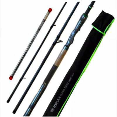 Удилище фидерное "REFLEX METHOD FEEDER" FISH CRYSTAL, тест до 90 г, 3,90 м, 3+3