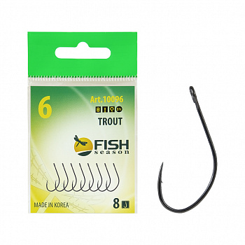 Крючок FS TROUT с БОЛЬШИМ ухом №4 (8 шт)
