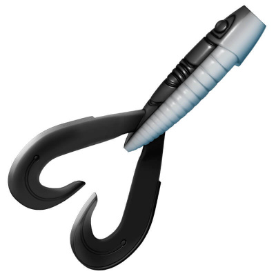 Приманка ZUB-FROGGY 101мм(4")-3шт, (цвет 030) черный верх-натурал низ