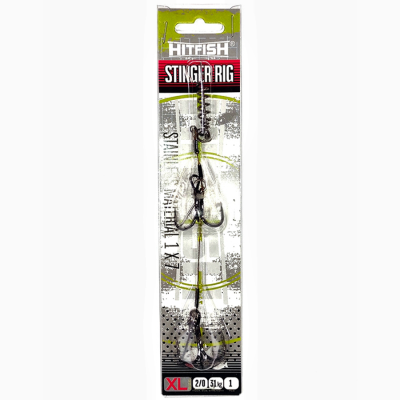 Оснастка HITFISH STINGER RIG #L оснащ. тройниками #1/0 нагр. 20kg дл. 3.5+8,0cm