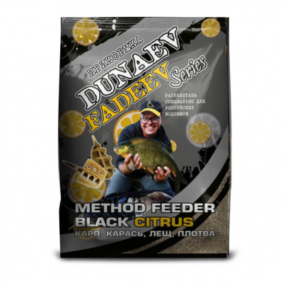 Прикормка "DUNAEV-FADEEV" 1кг Feeder Method Black Citrus