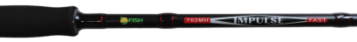 Удилище спиннинговое "IMPULSE" FISH CRYSTAL , 2 секции, полая верш, длина 2.13 м, тест 7-28 г