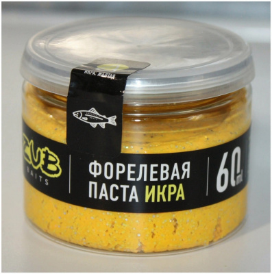 Паста ZUB 60мл Форель "Икра" Желтая Паста ZUB 60мл Форель "Икра" Желтая