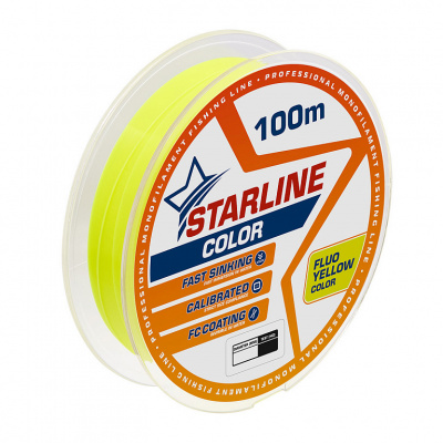 Монофильная леска STARLINE 100m (fluo yellow) d0.261