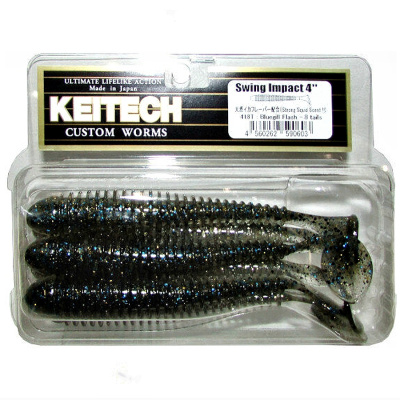 Приманка силиконовая Keitech Swing Impact 4" #418 Bluegill Flash Приманка силиконовая Keitech Swing Impact 4" #418 Bluegill Flash