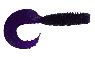 Приманка ZUB-HIBINA  95мм(3,8")-4шт, (цвет 610) фиолетовый с блестками