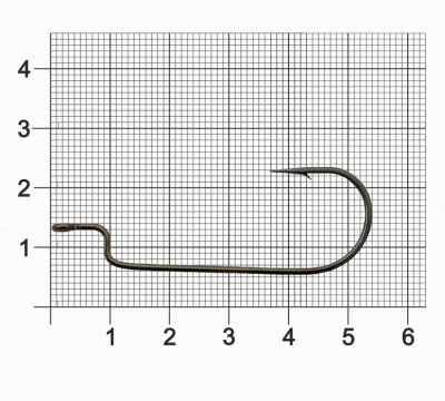 Крючок Dunaev Offset Worm 602 # 4/0 (упак. 5 шт)