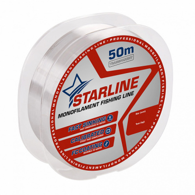 Монофильная леска STARLINE  50m (transparent) d0.165 Монофильная леска STARLINE  50m (transparent) d0.165