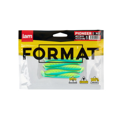 Силиконовая приманка FORMAT PIONEER 74mm (6шт.) цвет F12 Силиконовая приманка FORMAT PIONEER 74mm (6шт.) цвет F12
