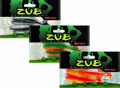 Приманка ZUB-BLEAK 150мм(5,9")-4шт, (цвет 037) голубой верх-натурал низ