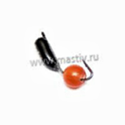 Безнасадка 3 чёрный, кошачий глаз, 0,7гр. (красный)