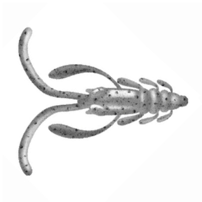 Приманка ZUB-NIMFA 35мм(1,4")-12шт, (цвет 501) серый с блестками