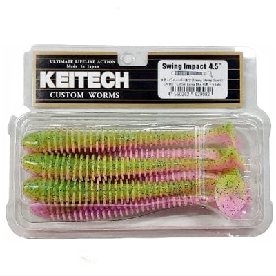 Приманка силиконовая Keitech Swing Impact 4" EA#16 Cotton Candy Blue FLK Приманка силиконовая Keitech Swing Impact 4" EA#16 Cotton Candy Blue FLK