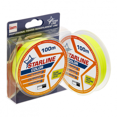 Монофильная леска STARLINE 100m (fluo yellow) d0.261