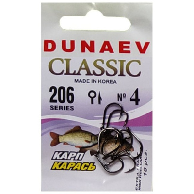 Крючок Dunaev Classic 206 # 4 (упак. 10 шт)
