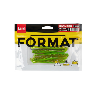 Силиконовая приманка FORMAT PIONEER 88mm (6шт.) цвет F15 Силиконовая приманка FORMAT PIONEER 88mm (6шт.) цвет F15