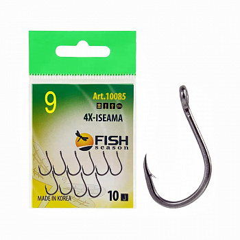 Крючок 4X-ISEAMA-RING №9 с ушком, покрытие BN (10 шт)