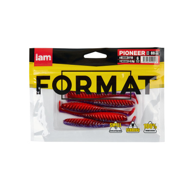 Силиконовая приманка FORMAT PIONEER 88mm (6шт.) цвет F18 Силиконовая приманка FORMAT PIONEER 88mm (6шт.) цвет F18
