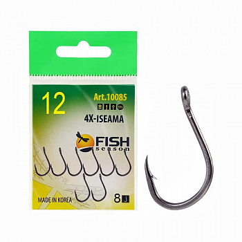 Крючок 4X-ISEAMA-RING №12 с ушком, покрытие BN (8 шт)