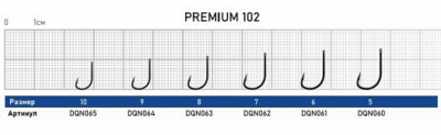 Крючок Dunaev Premium 102 # 7 (упак.10шт)