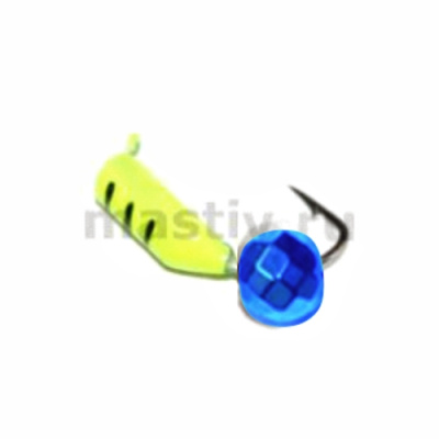 Безнасадка 3 жёлтый, гр шарик, 0,7гр. синий