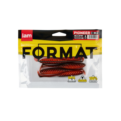 Силиконовая приманка FORMAT PIONEER 88mm (6шт.) цвет F09 Силиконовая приманка FORMAT PIONEER 88mm (6шт.) цвет F09