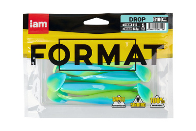 Силиконовая приманка FORMAT DROP 100mm (5шт.) цвет F12 Силиконовая приманка FORMAT DROP 100mm (5шт.) цвет F12