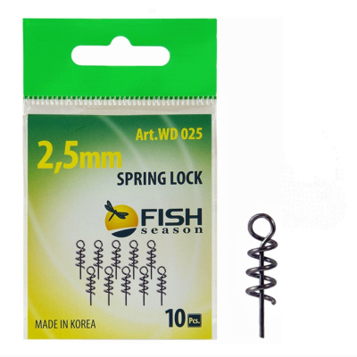 Спираль с направляющей Большая/6 мм. для фиксации на крючке силиконовой приманки (уп. 10 шт.)