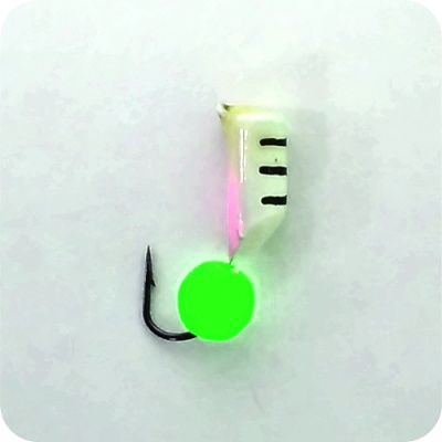 Безнасадка 3 белый, неоновый шар, 0,8гр. зеленый