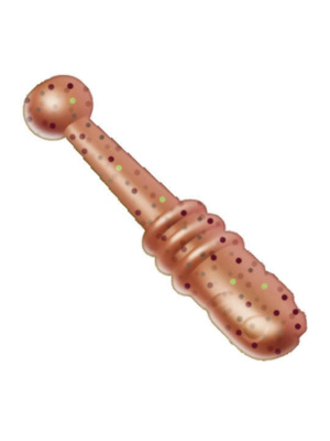 Приманка ZUB-KLOP 19мм(0,7")-20шт, (цвет 504) красный с блестками