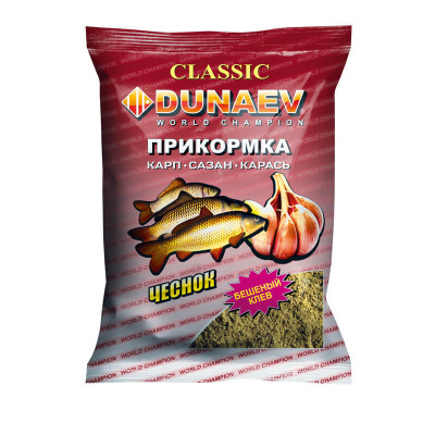Прикормка "DUNAEV КЛАССИКА" 0.9кг Карась Чеснок Зеленая