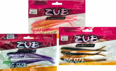 Приманка ZUB-HORDA SLAG 188мм(7,4")-3шт, (цвет 403) зеленый светящийся