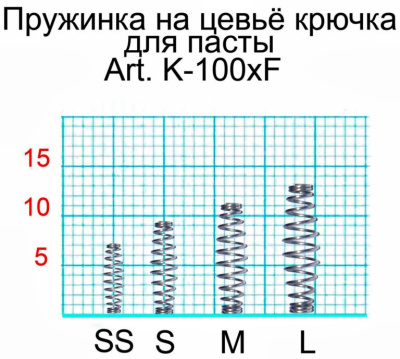 Пружинка на цевьё крючка (для пасты и пр.) L (упак. 8 шт) Пружинка на цевьё крючка (для пасты и пр.) L (упак. 8 шт)