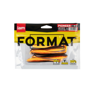 Силиконовая приманка FORMAT PIONEER 88mm (6шт.) цвет F23 Силиконовая приманка FORMAT PIONEER 88mm (6шт.) цвет F23