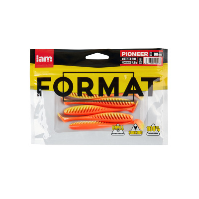 Силиконовая приманка FORMAT PIONEER 88mm (6шт.) цвет F10 Силиконовая приманка FORMAT PIONEER 88mm (6шт.) цвет F10