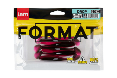Силиконовая приманка FORMAT DROP  74mm (6шт.) цвет F15n