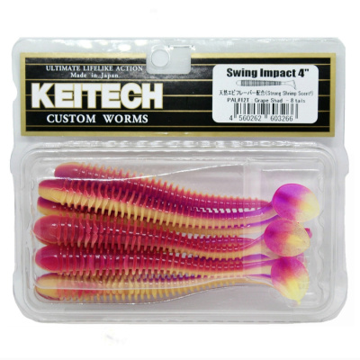 Приманка силиконовая Keitech Swing Impact 4" PAL #12 Grape Shad Приманка силиконовая Keitech Swing Impact 4" PAL #12 Grape Shad