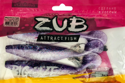 Приманка ZUB-PROVOCATOR 170мм(6,7")-3шт, (цвет 036) фиолетовый верх-натурал низ