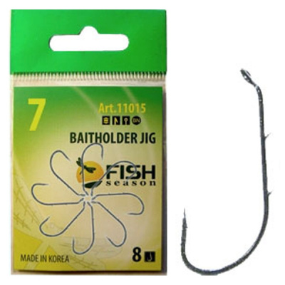 Крючок BAITHOLDER JIG № 4 с ушком, покрытие BN (8 шт) Крючок BAITHOLDER JIG № 4 с ушком, покрытие BN (8 шт)