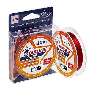 Монофильная леска STARLINE  50m (red) d0.203