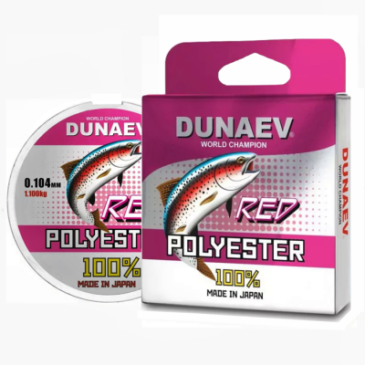 Леска Dunaev Polyester RED 0.117мм 100м