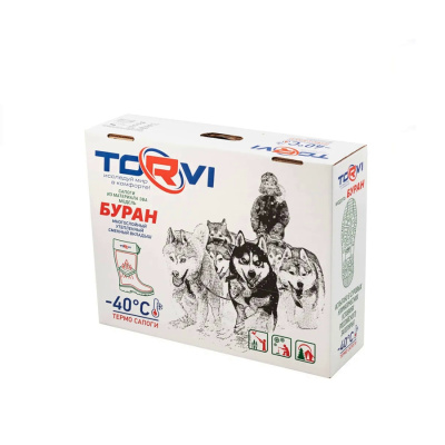 Сапоги "TORVI" БУРАН из ПМ (ЭВА) с 5-сл.вкл. (ГТТ): -40С, цв.: Черный, размер: 44 (5 пар)