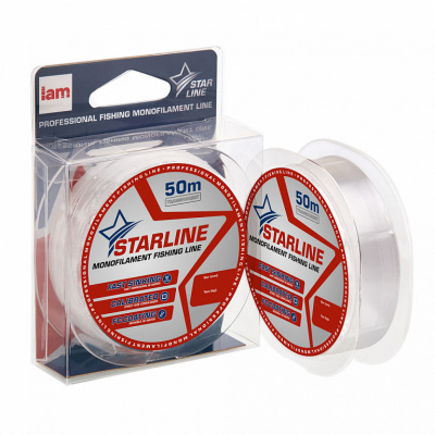 Монофильная леска STARLINE  50m (transparent) d0.165 Монофильная леска STARLINE  50m (transparent) d0.165