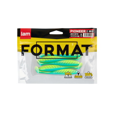 Силиконовая приманка FORMAT PIONEER 88mm (6шт.) цвет F12 Силиконовая приманка FORMAT PIONEER 88mm (6шт.) цвет F12