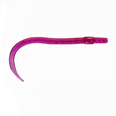 Приманка ZUB-WORM  75мм(3")-7шт, (цвет 130) маджента с блестками Приманка ZUB-WORM  75мм(3")-7шт, (цвет 130) маджента с блестками