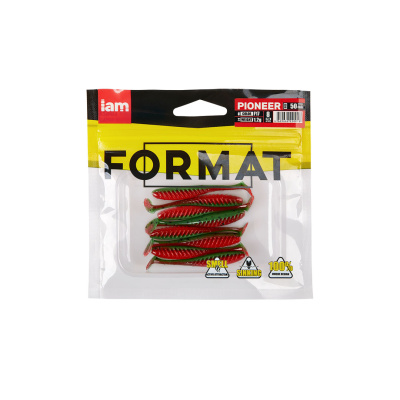 Силиконовая приманка FORMAT PIONEER 50mm (8шт.) цвет F17n Силиконовая приманка FORMAT PIONEER 50mm (8шт.) цвет F17n