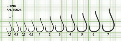 Крючок CHINU-RING №0.3 с ушком, покрытие BN (10 шт) Крючок CHINU-RING №0.3 с ушком, покрытие BN (10 шт)