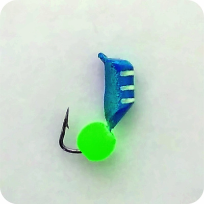 Безнасадка 3 синий, неоновый шар, 0,8гр. зеленый